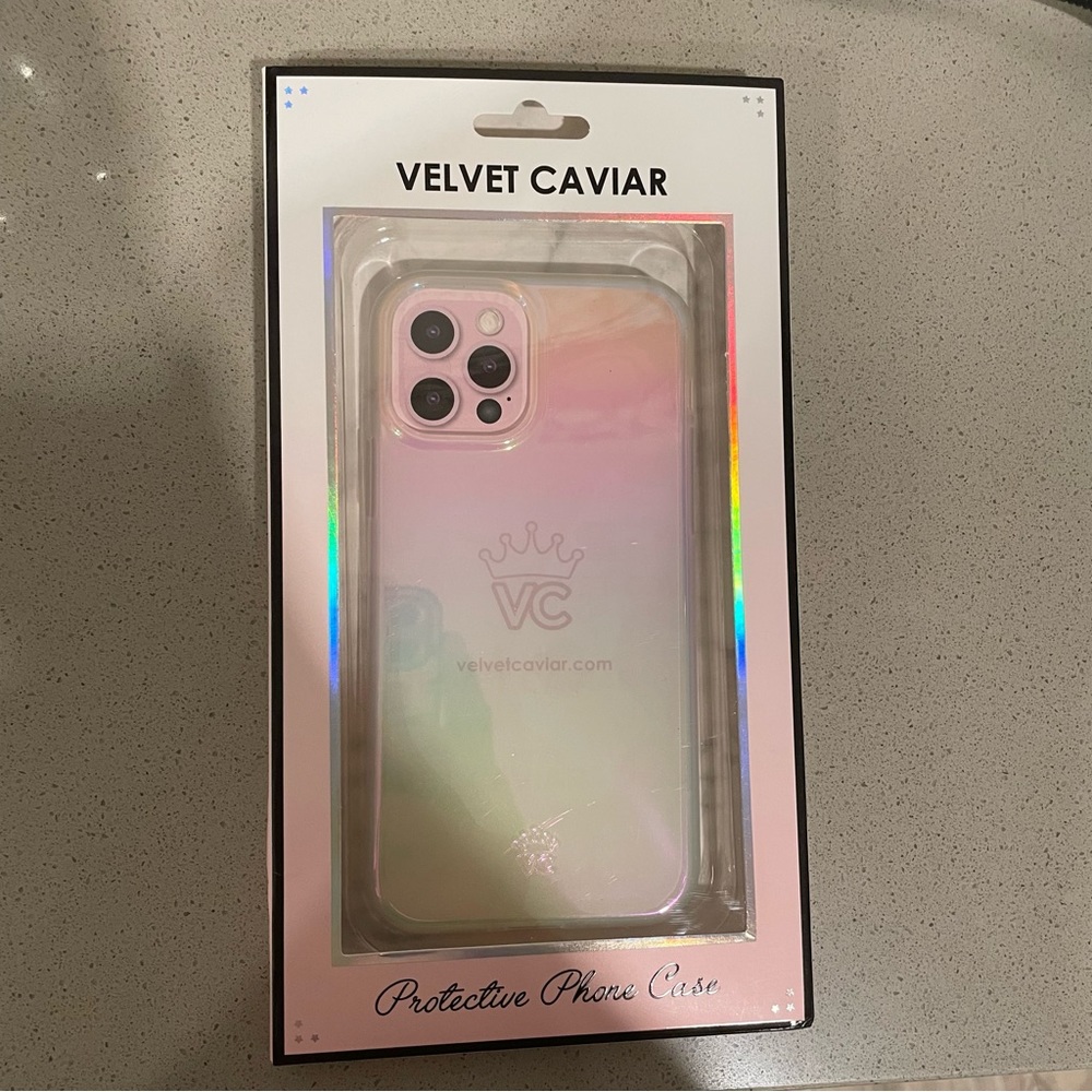 NIB Velvet Caviar White Opal iPhone 12/ 12Pro Case